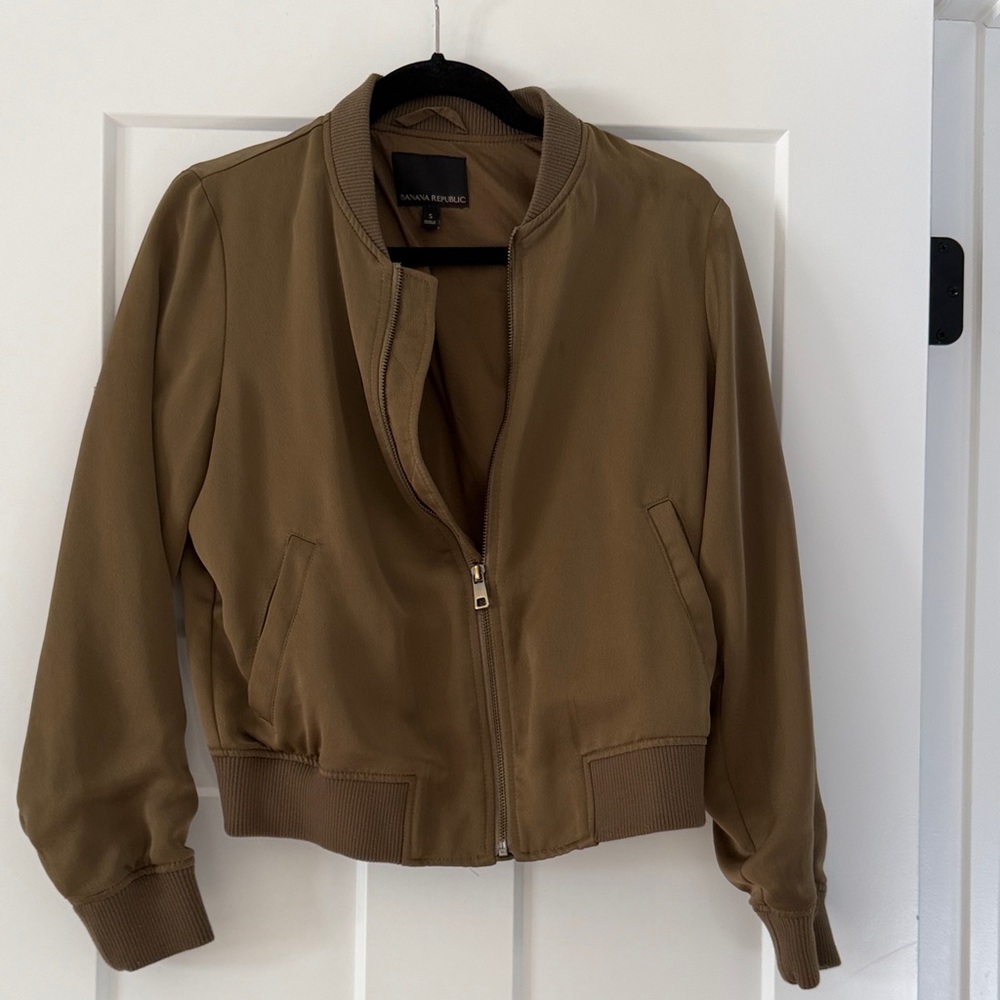 Banana Republic Tan Bomber Jacket